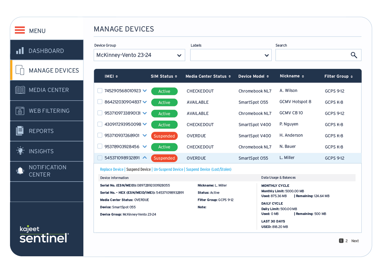 Sentinel - Education Device Management