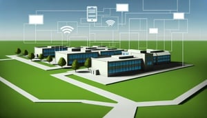 A school campus networked together with a neutral host network